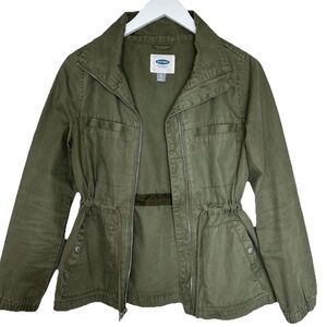 Old Navy Women’s Army Green Twill Field Utility Jacket with Pockets, Size XS